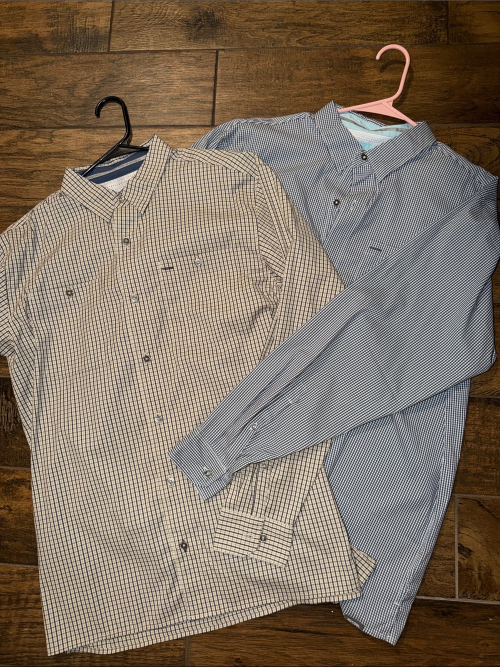 Bass Pro Shops Men's Check Dress Shirt - Blue and Beige